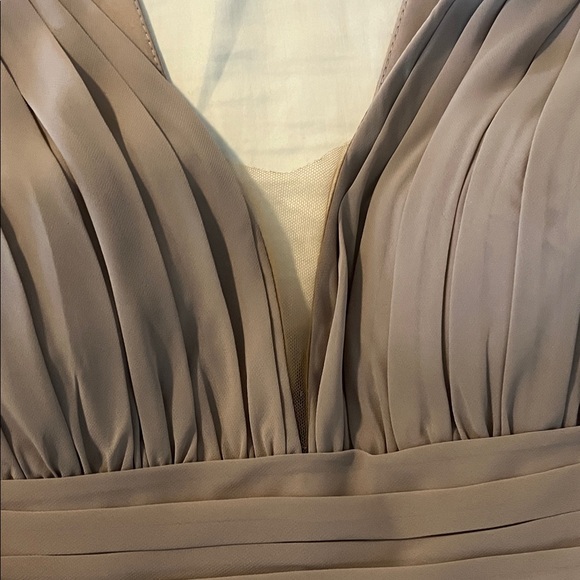 Revelry Taupe bridesmaid Dress - Picture 3 of 5